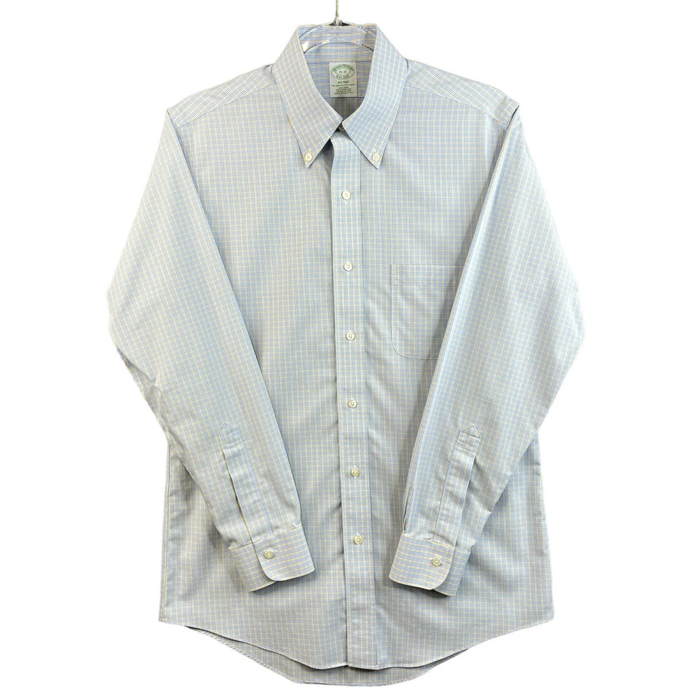 Brooks Brothers Mens Dress Shirt‎ Size 15-32 Milano Plaid
